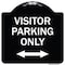 Signmission Visitor Parking Visitor Parking Heavy-Gauge Aluminum Architectural Sign, 18" x 18", BW-1818-22725 A-DES-BW-1818-22725 - alternate 1